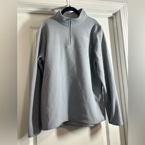The North Face Gray Zip Up Sweater with Classic Design